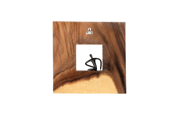 Phillips Collection Atlas Wall Décor - Whimsical Leaning Figure Art In Bronze Finish For Modern And Farmhouse Interiors Brown Wood ,Chamcha Wood Th101651