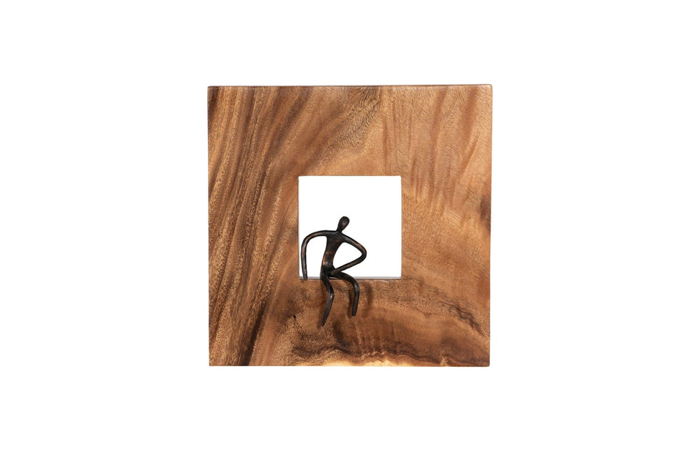 Phillips Collection Atlas Wall Décor - Modern Sculptural Accent in Bronze Metal & Reclaimed Wood for Contemporary Spaces TH101651