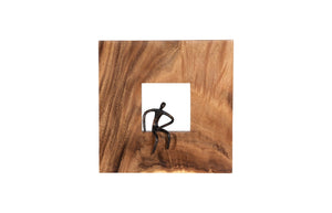 Phillips Collection Atlas Wall Décor - Whimsical Leaning Figure Art In Bronze Finish For Modern And Farmhouse Interiors Brown Wood ,Chamcha Wood Th101651