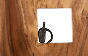 Phillips Collection Atlas Wall Décor - Whimsical Leaning Figure Art In Bronze Finish For Modern And Farmhouse Interiors Brown Wood ,Chamcha Wood Th101652