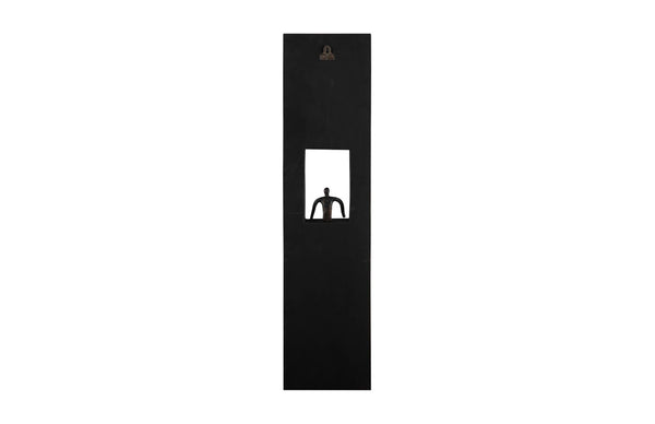 Phillips Collection Atlas Wall Decor - Modern Bronze Abstract Figure on Black Plate for Chic Home Styling & Display TH101656