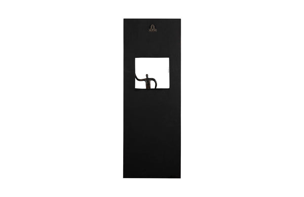 Phillips Collection Atlas Wall Decor - Slim Abstract Metal Figure on Black Plate for Modern & Farmhouse Interiors TH101657
