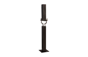 Phillips Collection Atlas Pole Sculpture - Handcrafted Chamcha Wood Art Piece for Modern, Farmhouse & Industrial Decor TH101662
