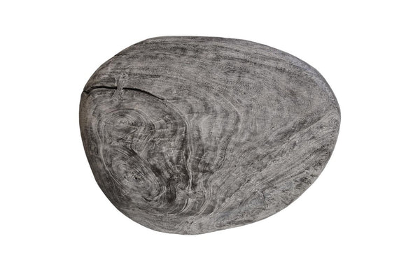 Phillips Collection Skipping Stone Live Edge Chamcha Wood Side Table with Forged Metal Legs Organic Modern TH101664