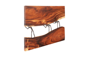 Phillips Collection Atlas River Wall Panel - Handcrafted Metal & Wood Art for Modern Rustic Home Décor, 60"x38" TH101669