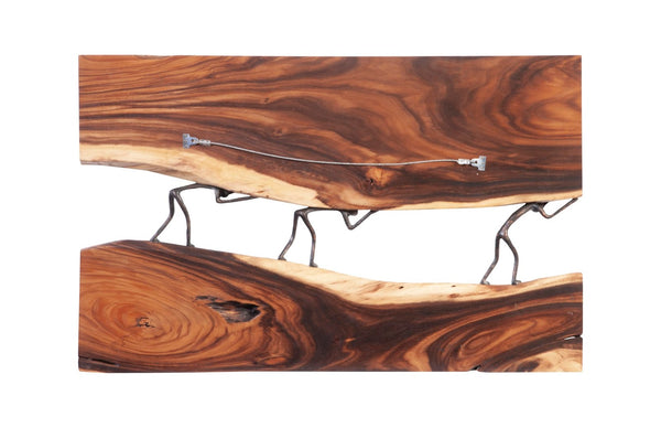 Phillips Collection Atlas River Wall Panel - Handcrafted Metal & Wood Art for Modern Rustic Home Décor, 60"x38" TH101669