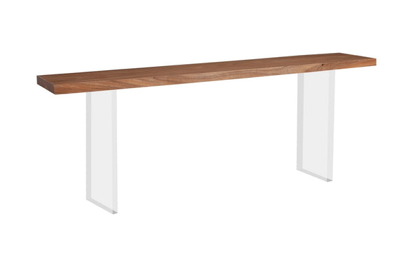 Phillips Collection Floating Console Table with Acrylic Legs - Modern-Organic Design for Entryway or Living Room Décor TH101690