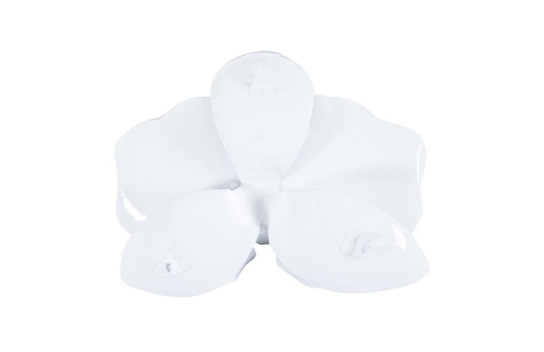 Phillips Collection Orchid Petal Metal Wall Sculpture Artisan White Finish Modern Organic Accent Decor TH101829
