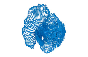 Phillips Collection Flower Wall Art Sculpture - Intricate Filigree Design for Modern Organic Home Decor, 18 Inches Medium, Blue, Metal TH101836