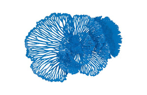 Phillips Collection Flower Wall Art Sculpture - Intricate Filigree Design for Modern Organic Home Decor, 18 Inches Medium, Blue, Metal TH101836