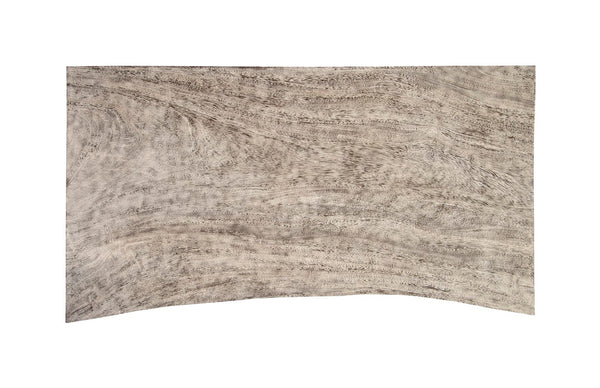 Phillips Collection Waterfall Natural Coffee Table - Modern Organic Design in Solid Chamcha Wood for Stylish Living Spaces Gray Stone TH101896