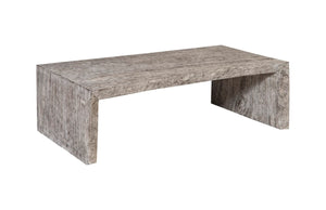 Phillips Collection Waterfall Natural Coffee Table - Modern Organic Design in Solid Chamcha Wood for Stylish Living Spaces Gray Stone TH101896