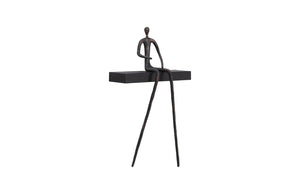 Phillips Collection Moveable Man Wall Decor - Abstract Seated Figure on Black Shelf for Modern Artistic Display B TH103473