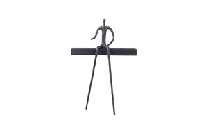 Phillips Collection Moveable Man Wall Decor - Abstract Seated Figure on Black Shelf for Modern Artistic Display B TH103473