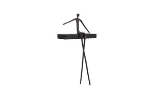 Phillips Collection Moveable Man Wall Decor - Abstract Seated Figure on Black Shelf for Modern Artistic Display C TH103474