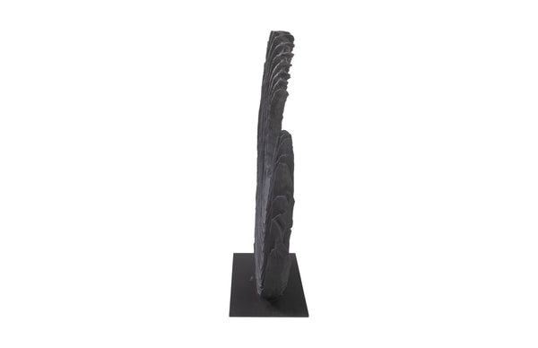 Phillips Collection Swoop Tabletop Sculpture - Elegant Black Wood Art Piece for Modern Home Décor and Accents Large TH103476