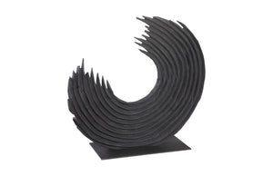 Phillips Collection Swoop Tabletop Sculpture - Elegant Black Wood Art Piece for Modern Home Décor and Accents Small TH103477