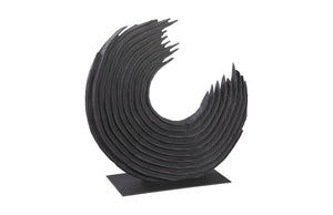 Phillips Collection Swoop Tabletop Sculpture - Elegant Black Wood Art Piece for Modern Home Décor and Accents Small TH103477
