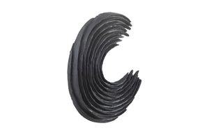 Phillips Collection Swoop Wall Art - Large Black Wood Sculpture With Asymmetrical Design For Modern Organic Decor Black Wood Th103478