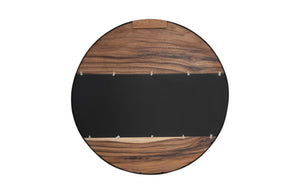 Phillips Collection River Mirror - Stunning Round Decorative Wall Art With Natural Chamcha Wood Accents For Home Elegance Brown Wood ,Chamcha Wood Th103482