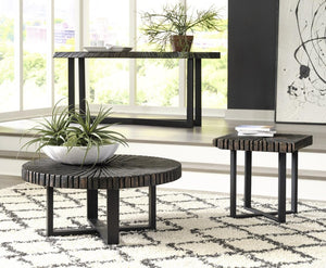Phillips Collection Chainsaw Round Carved Chamcha Wood Coffee Table with Black Iron Cross Base TH103560
