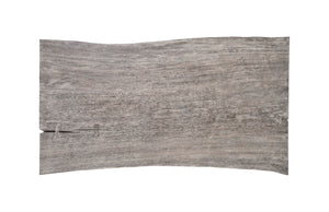 Phillips Collection Waterfall Desk: Modern Organic Design with Reclaimed Wood and Sculptural Support for Your Workspace Gray Stone, Satin Black Overlap Leg TH103659
