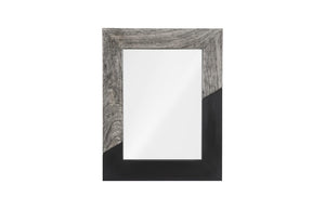 Phillips Collection Geometry Chamcha Wood Wall Mirror with Two Tone Angular Frame for Bold Room Styling 36 x 2 x 46 TH105237