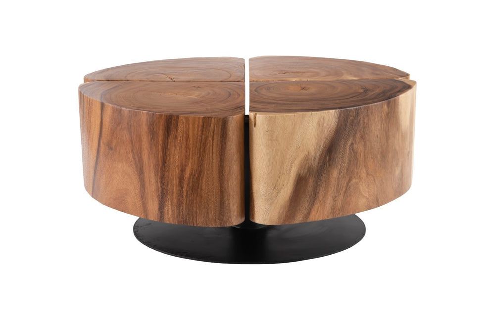 Phillips Collection Clover Coffee Table - Embrace Nature’S Strength With A Stunning Solid Wood Design For Modern Spaces Brown,Black Wood ,Chamcha Wood Th105244