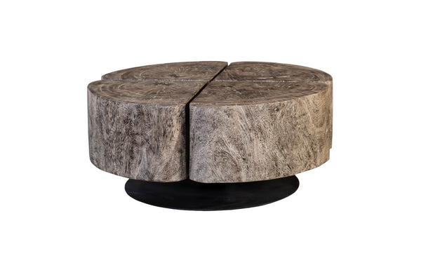 Phillips Collection Clover Coffee Table - Embrace Nature’S Strength With A Stunning Solid Wood Design For Modern Spaces Gray,Black Wood ,Chamcha Wood Th105521