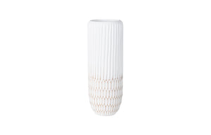 Phillips Collection Lacuna Vase - Hand-carved Mango Wood Sculpture With Unique Texture For Elegant Home Décor Display White,Off White Wood ,Mango Th107096
