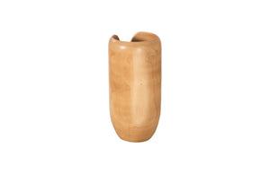 Phillips Collection Interval Wood Vase - Hand-carved Mango Design With Chic Black Finish For Modern Home Decor Accent Brown Wood ,Mango Th107159