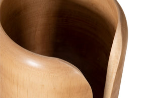 Phillips Collection Interval Wood Vase - Hand-carved Mango Design With Chic Black Finish For Modern Home Decor Accent Brown Wood ,Mango Th107159