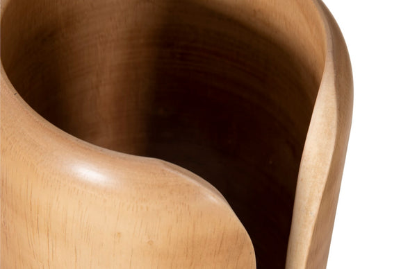 Phillips Collection Interval Wood Vase - Hand-carved Mango Design With Chic Black Finish For Modern Home Decor Accent Brown Wood ,Mango Th107159