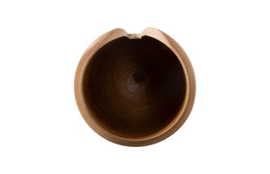 Phillips Collection Interval Wood Vase - Hand-carved Mango Design With Chic Black Finish For Modern Home Decor Accent Brown Wood ,Mango Th107159