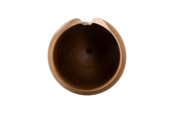 Phillips Collection Interval Wood Vase - Hand-carved Mango Design With Chic Black Finish For Modern Home Decor Accent Brown Wood ,Mango Th107159