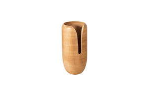 Phillips Collection Interval Wood Vase - Hand-carved Mango Design With Chic Black Finish For Modern Home Decor Accent Brown Wood ,Mango Th107159