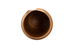 Phillips Collection Interval Wood Vase - Hand-carved Mango Design With Chic Black Finish For Modern Home Decor Accent Brown Wood ,Mango Th107160