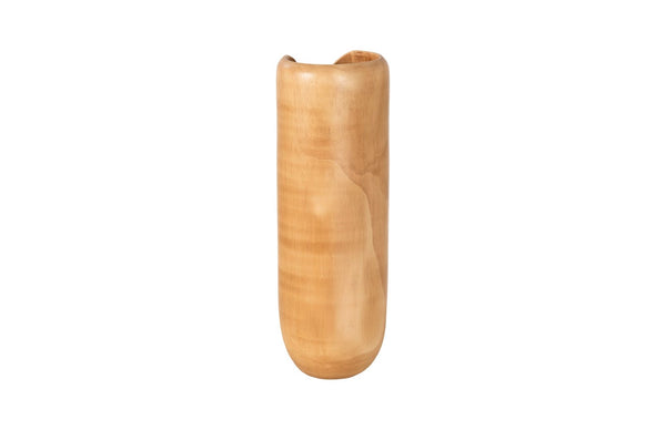 Phillips Collection Interval Wood Vase - Hand-carved Mango Design With Chic Black Finish For Modern Home Decor Accent Brown Wood ,Mango Th107161