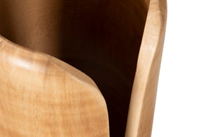 Phillips Collection Interval Wood Vase - Hand-carved Mango Design With Chic Black Finish For Modern Home Decor Accent Brown Wood ,Mango Th107161