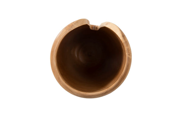 Phillips Collection Interval Wood Vase - Hand-carved Mango Design With Chic Black Finish For Modern Home Decor Accent Brown Wood ,Mango Th107161