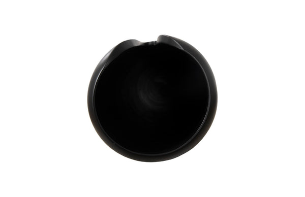 Phillips Collection Interval Wood Vase - Hand-carved Mango Design With Chic Black Finish For Modern Home Decor Accent Black Wood ,Mango Th107162
