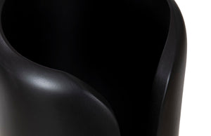 Phillips Collection Interval Wood Vase - Hand-carved Mango Design With Chic Black Finish For Modern Home Decor Accent Black Wood ,Mango Th107163