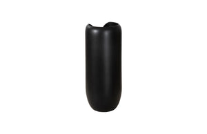 Phillips Collection Interval Wood Vase - Hand-carved Mango Design With Chic Black Finish For Modern Home Decor Accent Black Wood ,Mango Th107163