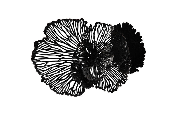 Phillips Collection Flower Wall Art - Intricate Floral Design For Stunning Home Décor, Perfect For Any Space Black Metal Th108319