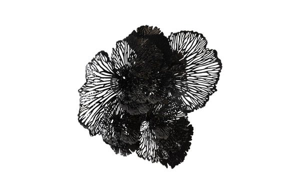 Phillips Collection Flower Wall Art - Intricate Floral Design For Stunning Home Décor, Perfect For Any Space Black Metal Th108320