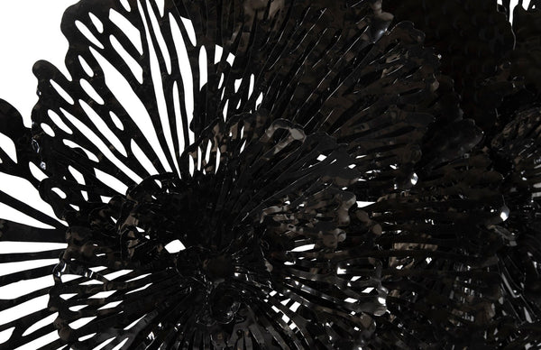 Phillips Collection Flower Wall Art - Intricate Floral Design For Stunning Home Décor, Perfect For Any Space Black Metal Th108320