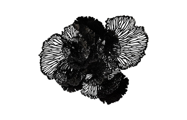Phillips Collection Flower Wall Art - Intricate Floral Design For Stunning Home Décor, Perfect For Any Space Black Metal Th108320