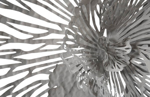 Phillips Collection Flower Wall Art - Intricate Floral Design For Stunning Home Décor, Perfect For Any Space Gray Metal Th108321