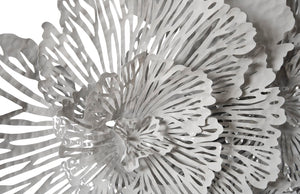 Phillips Collection Flower Wall Art - Intricate Floral Design For Stunning Home Décor, Perfect For Any Space Gray Metal Th108322