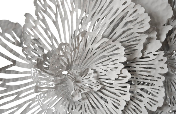 Phillips Collection Flower Wall Art - Intricate Floral Design For Stunning Home Décor, Perfect For Any Space Gray Metal Th108322